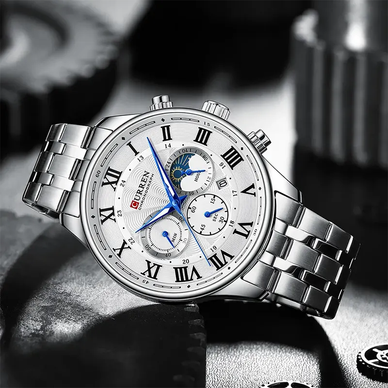 Curren Chronograph White Dial Men’s Watch | 8427